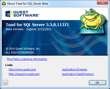 toad sql server freeware license