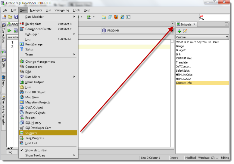 Useful Sql Snippets