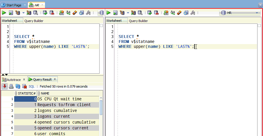 The text gets replicated but the output panels do not.