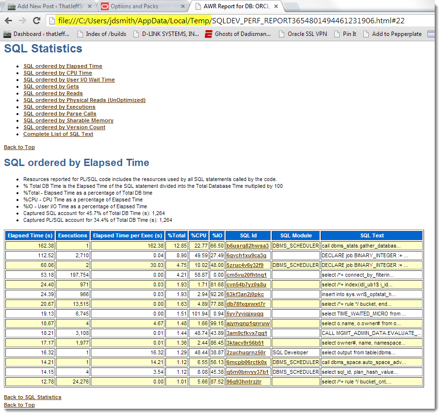 The report is spooled out to your OS/User temp directory