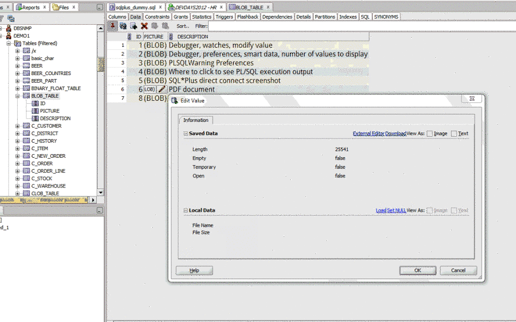 If it's a big file, you will see a dialog where we're downloading the data.