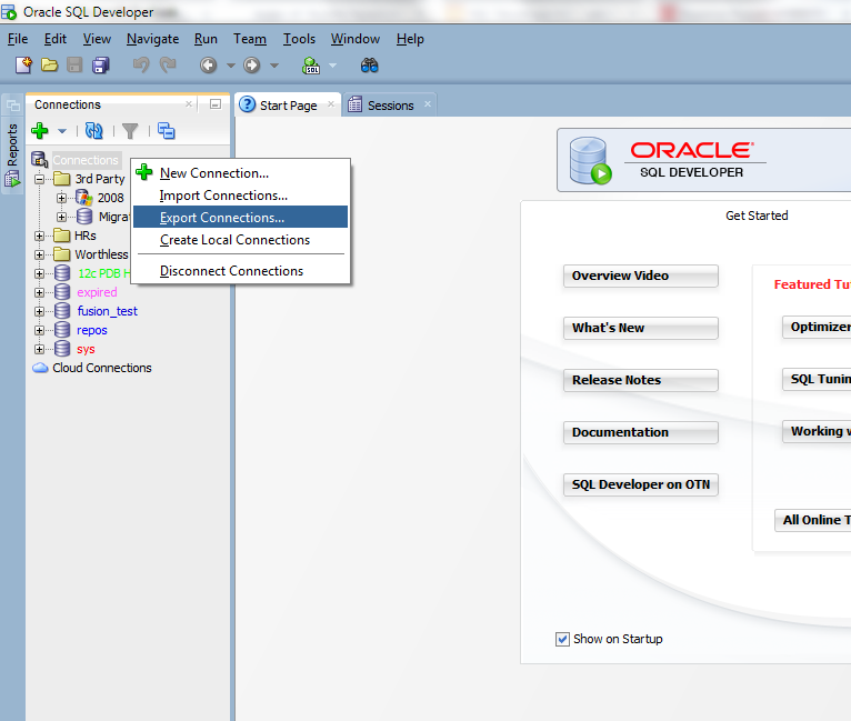 aqua data studio export connections