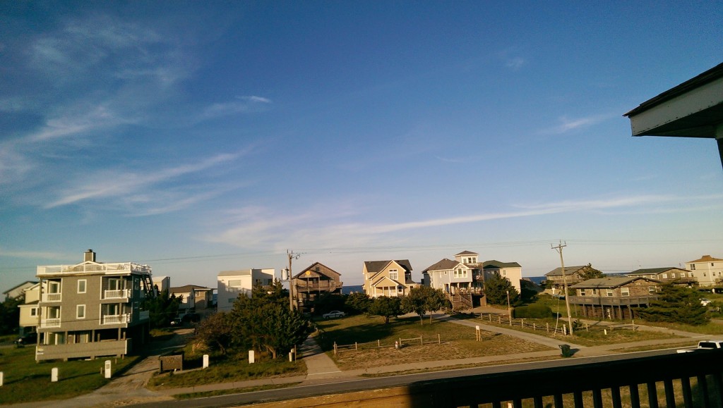 My view of the Atlantic Ocean off the Outer Banks of North Carolina this week.