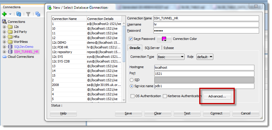 So click on the 'advanced' button...