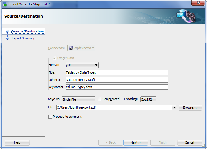 And the resulting PDF doc isn't very exciting either.