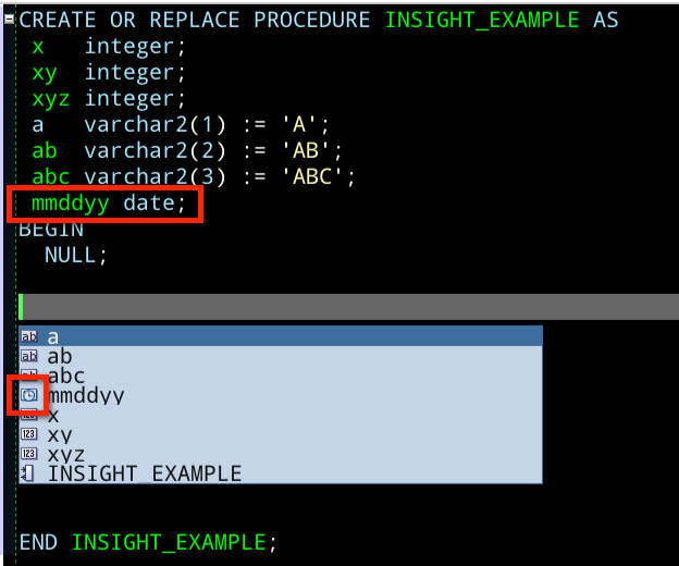 plsql variables and datatype labels 