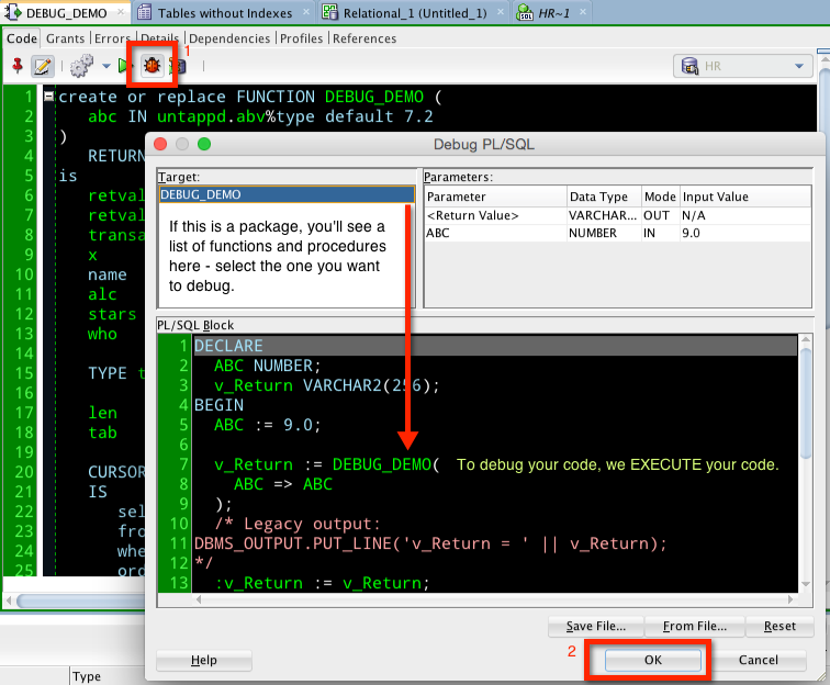 You can enter your inputs directly in the grid up top of the dialog.