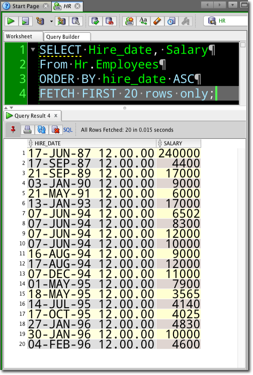 SQL Developer Reports get their data from your SQL Query