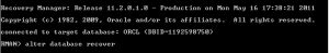 RMAN Recover Database Command