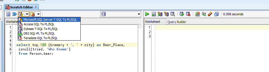 tab sql scratchpad