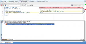 Viewing PLSQL Compilation Errors in Oracle SQL Developer