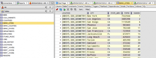 Oracle SQL Developer: Database Object Shortcuts?