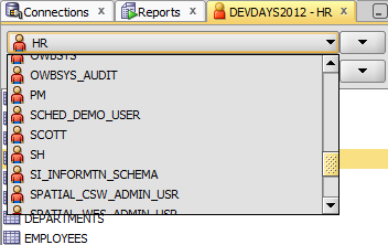 SQL Developer Trick: DropDown Vs Tree