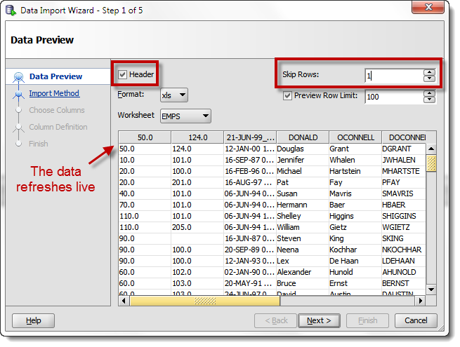 excel text import wizard over 1 million