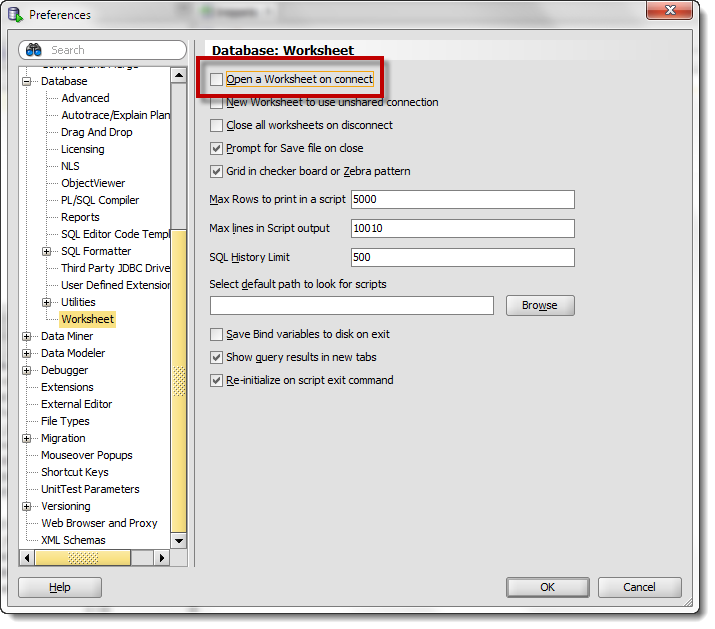 A SQL Developer Primer: Open a New Worksheet