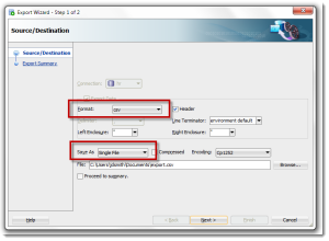 Defaults for Exporting Data in Oracle SQL Developer