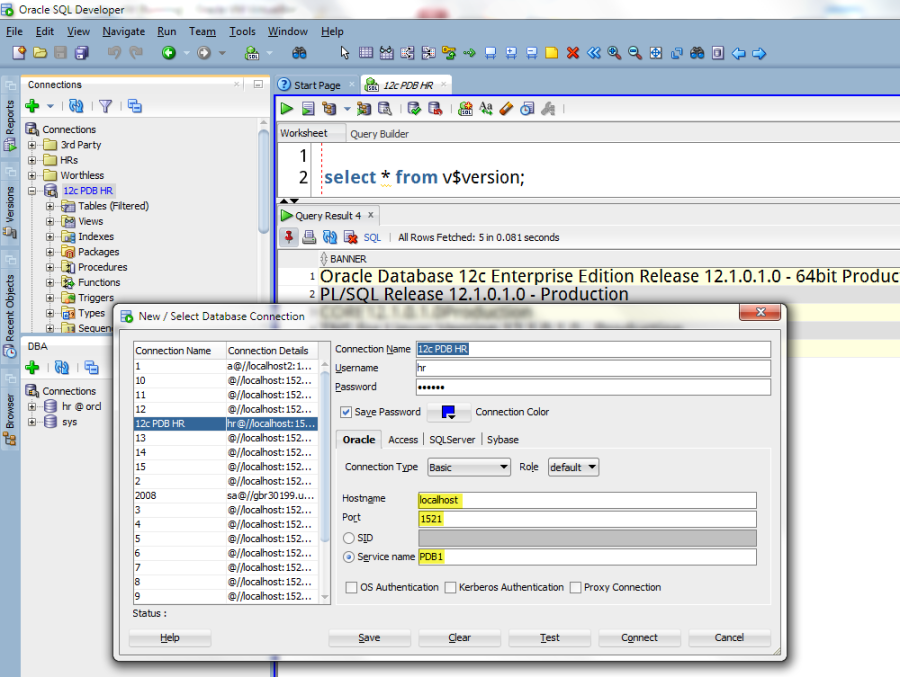 Connecting to Oracle from Your Host to a VirtualBox OEL Guest