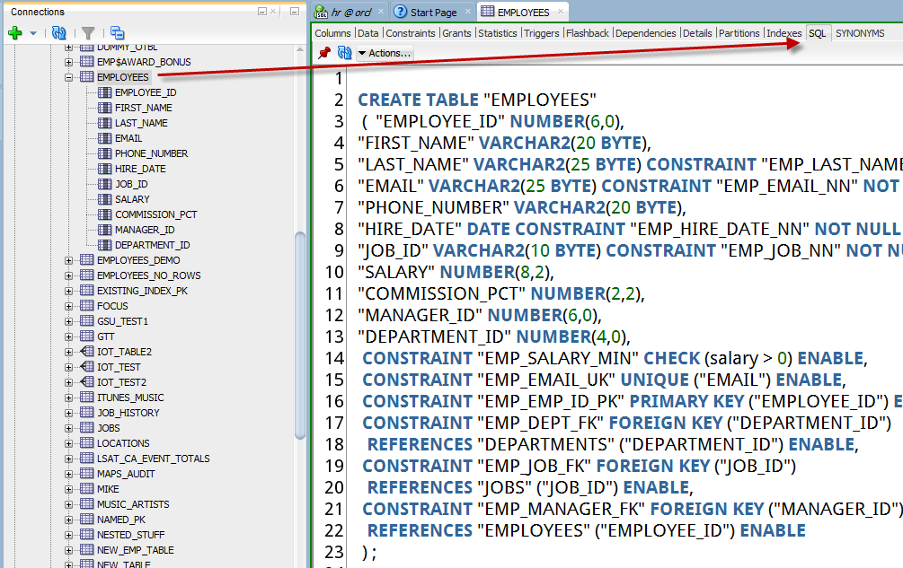 Oracle Sql Developer Configuring Object Ddl Scripts