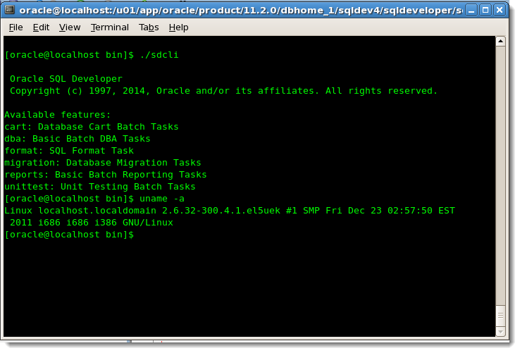 SDCLI from Oracle Linux Shell