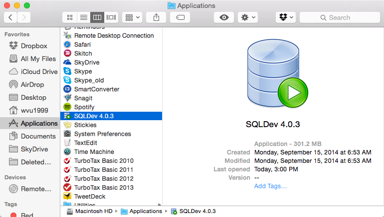 Oracle sql client for mac
