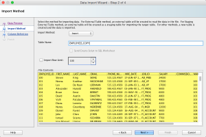 SQL Developer 4.1: Easier Excel Imports