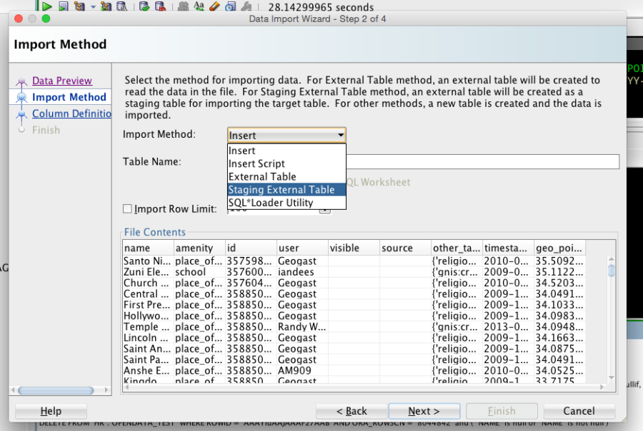 Sql loader. External Table. Limit Oracle