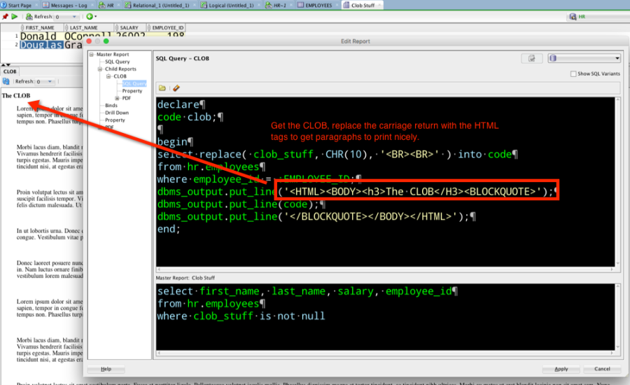Pretty Print Oracle CLOBs In Your Oracle SQL Developer Reports