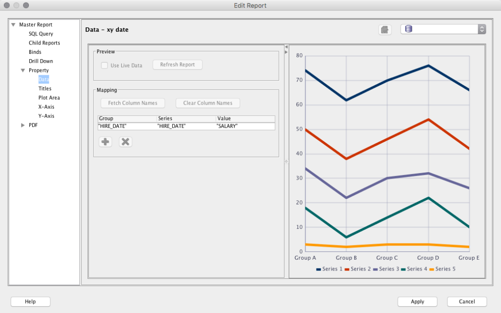 Charting Values over Time in a SQL Developer Report