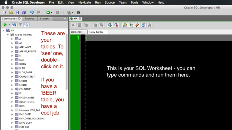 Oracle SQL Developer 101: The Very Basics