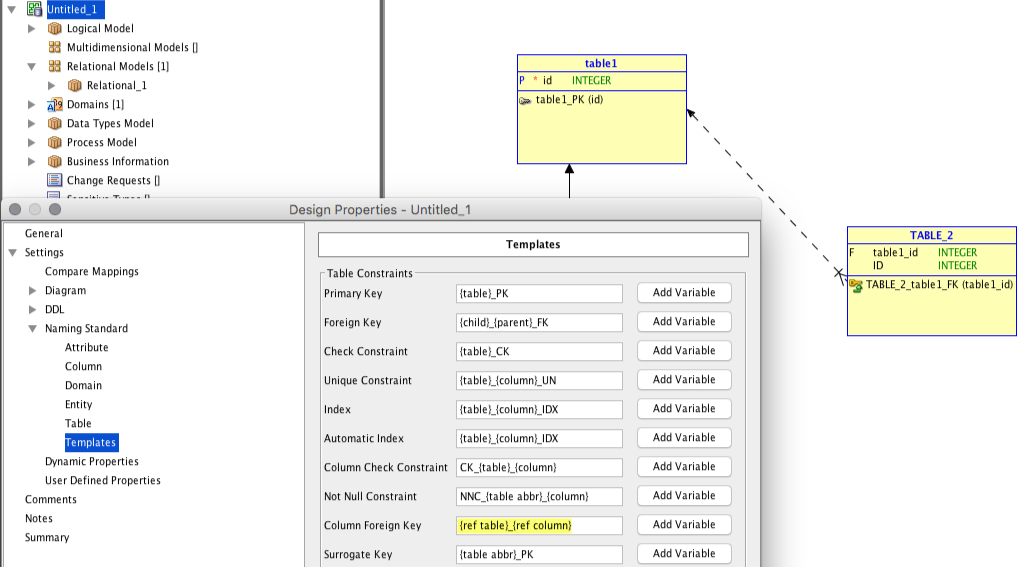 If you have a column name which follows the naming template definition...