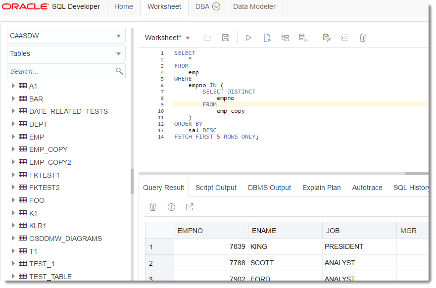 oracle sql developer comment shortcut