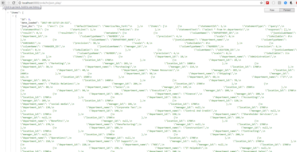 ORDS: How to Return RAW JSON Content for Your REST APIs