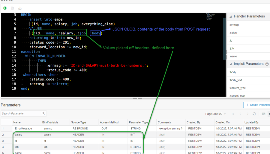 REST APIs and TABLE INSERTs: the Definitive Guide for Oracle