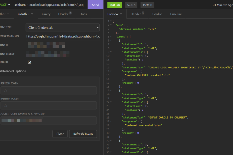 REST API for Creating Oracle Database Users? Yup.