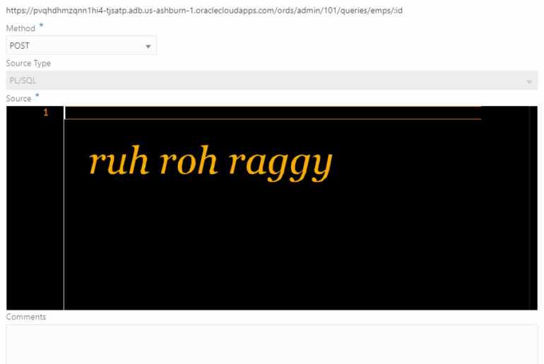 How To: Oracle POST API..Run SQL..Retrieve JSON Results