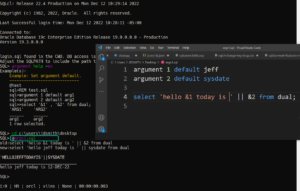 oracle sqlcl argument command for defining default values in sql scripts
