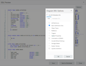 Generating DDL for your Oracle objects in SQL Developer Web
